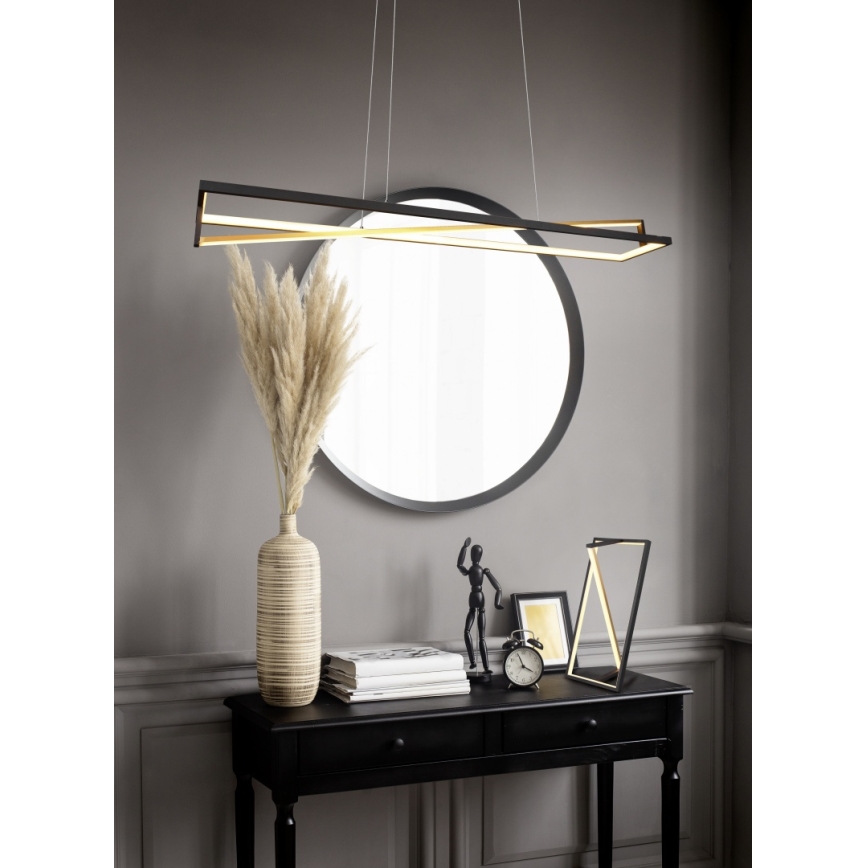 Trio - LED-dimbar pendel på vajer EDGE LED/35W/230V 2300/3000/4000K svart/guld