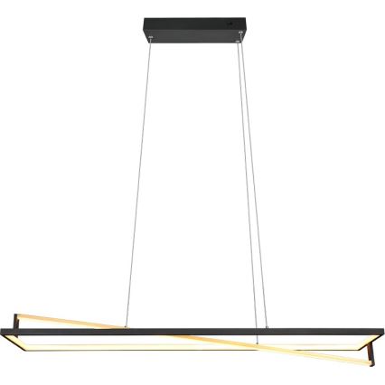Trio - LED-dimbar pendel på vajer EDGE LED/35W/230V 2300/3000/4000K svart/guld