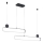 Trio - LED-dimbar pendellampa på vajer GRANT LED/54W/230V 2300/3000/4000K svart/mattkrom