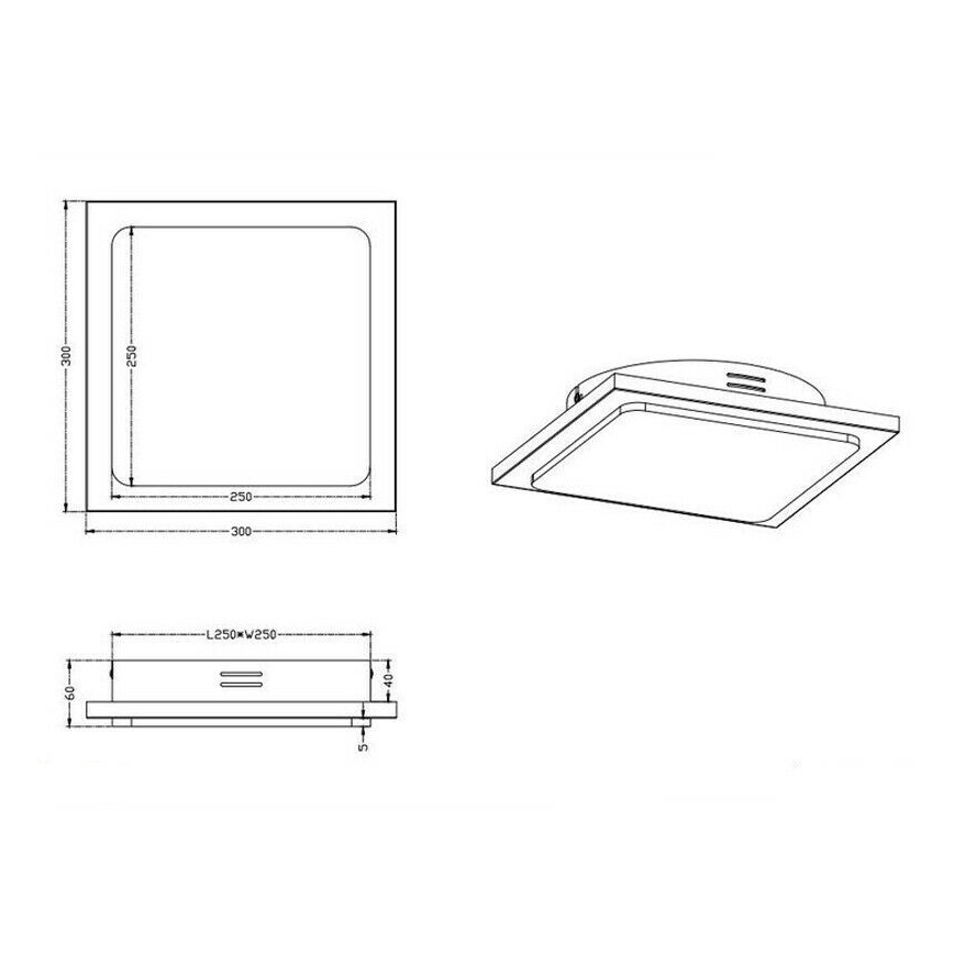 TRIO - LED dimbar taklampa DENVER LED/20W/230V patina