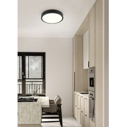 Trio - LED-dimbar taklampa ISEO LED/24W/230V 3000K Ø 40 cm svart