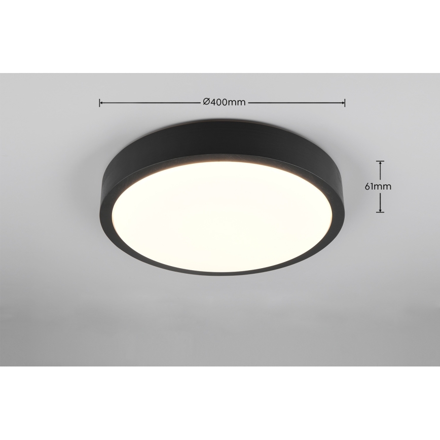 Trio - LED-dimbar taklampa ISEO LED/24W/230V 3000K Ø 40 cm svart