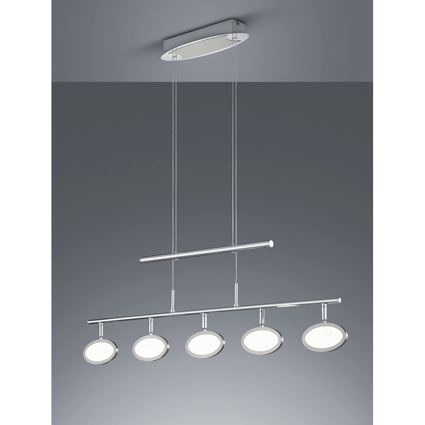 Trio - LED ljuskrona med upphängningsrem DUELLANT 5xLED/4,3W/230V