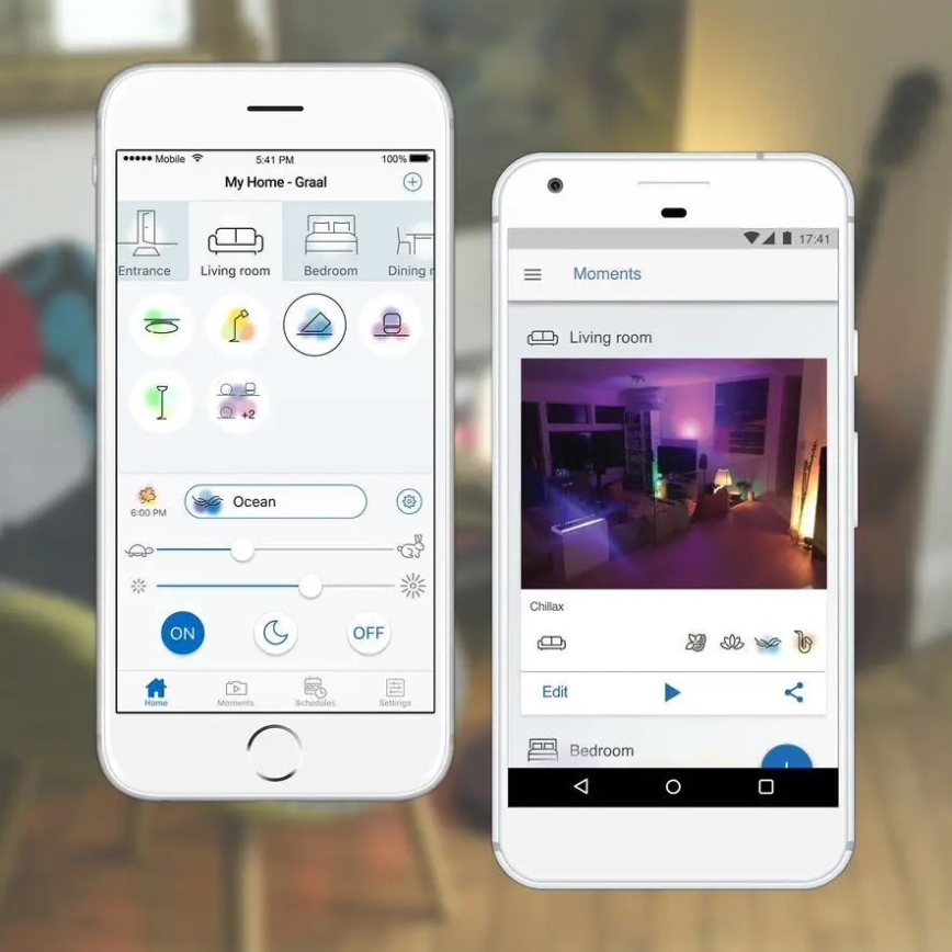 Trio - LED RGB Ljusreglerad ljuskrona på textilsladd LIVARO LED/20W/230V Wi-Fi + fjärrkontroll