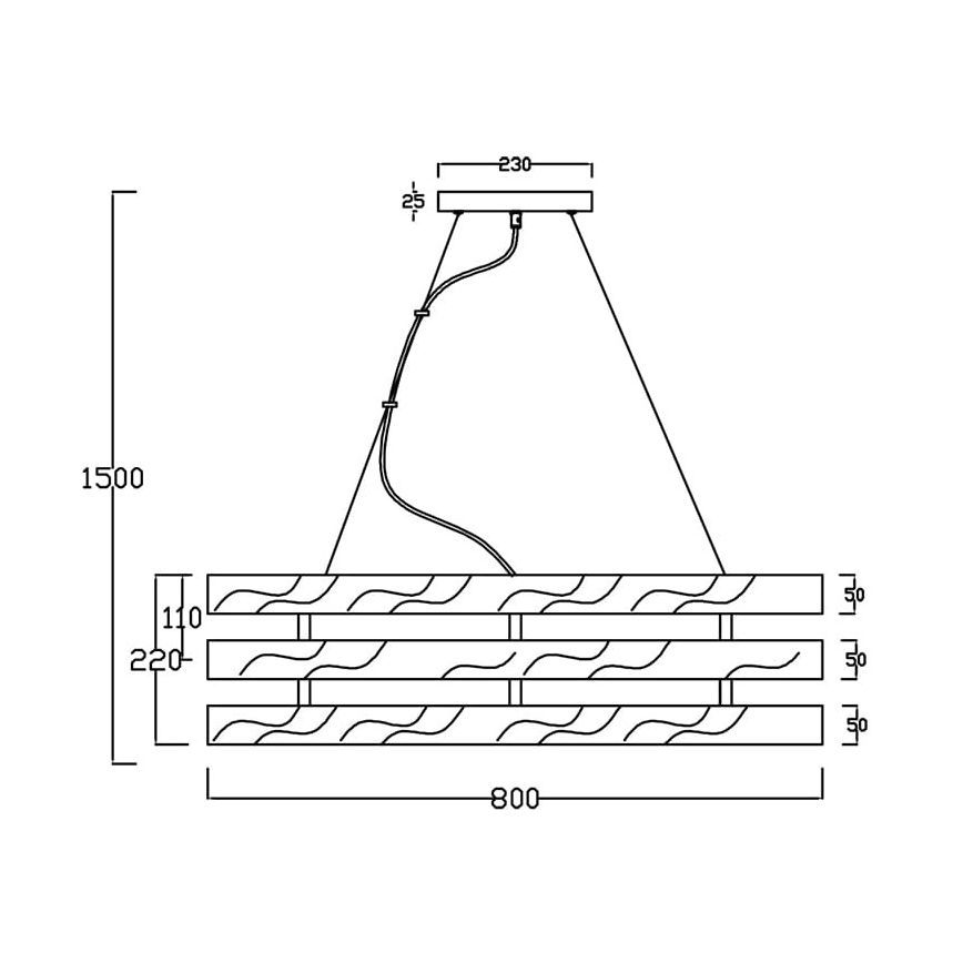 Trio - Ljuskrona med snöre DUNCAN 4xE14/40W/230V