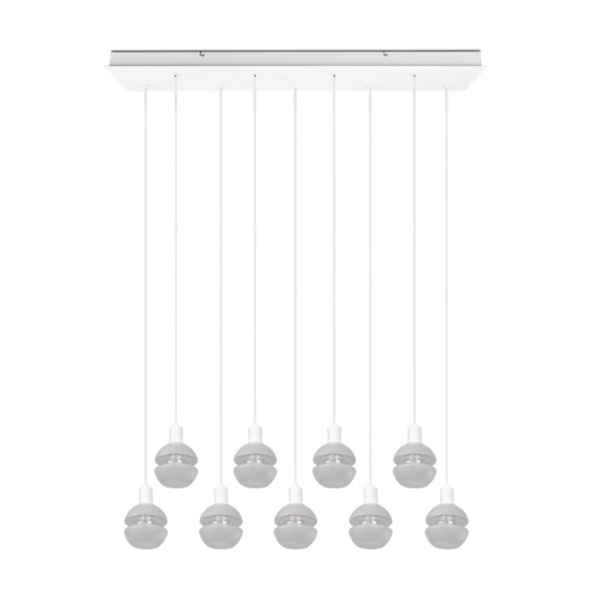 Trio - MELA takpendel med vajer 9xE14/25W/230V vit
