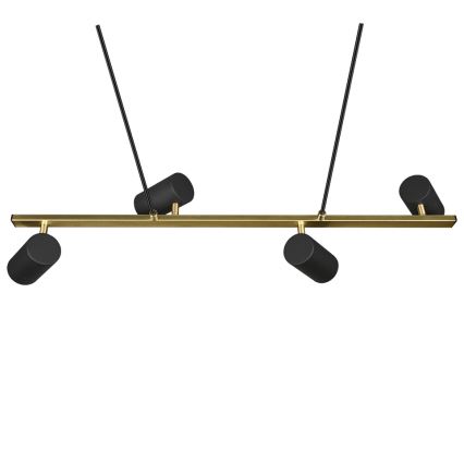 Trio - Takpendel MARLEY med vajer 4xGU10/35W/230V svart/guld