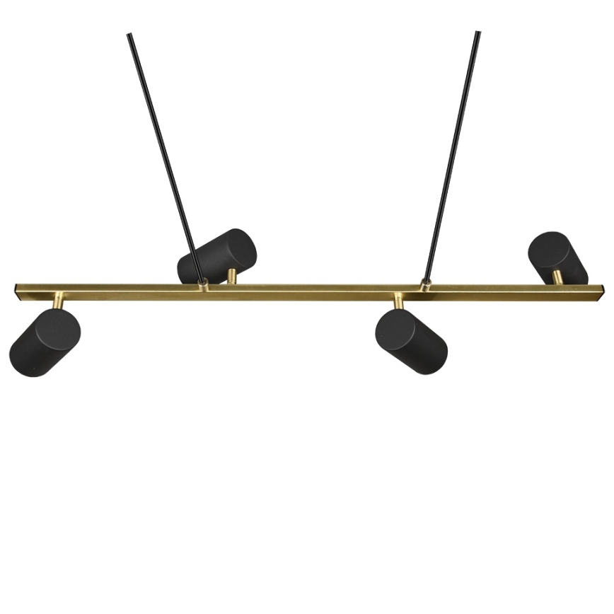 Trio - Takpendel MARLEY med vajer 4xGU10/35W/230V svart/guld