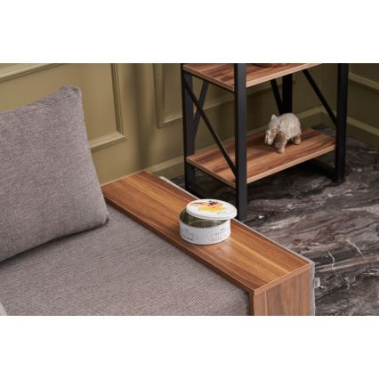 TULA hörnfåtölj, vänster, brun