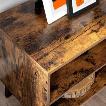 TV-bänk BASTOR brun/svart