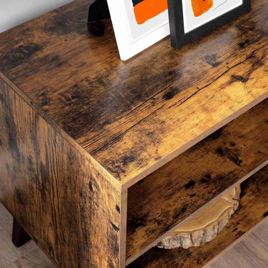 TV-bänk BASTOR brun/svart