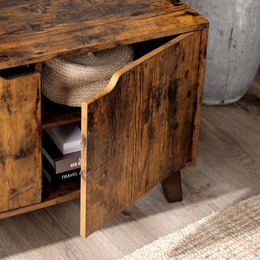 TV-bänk BASTOR brun/svart