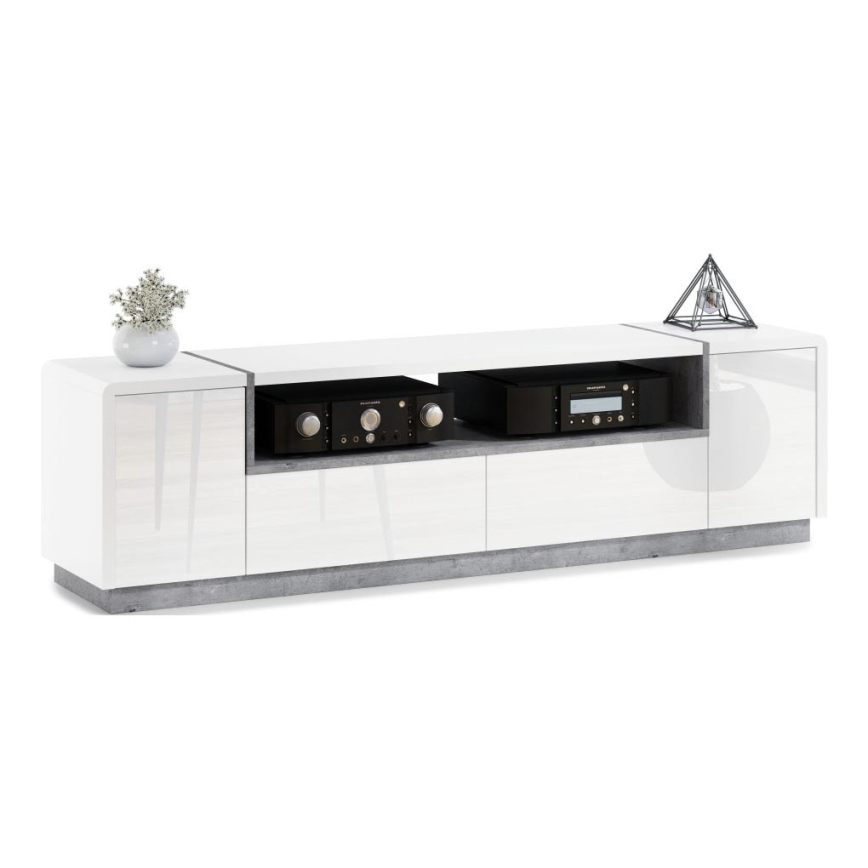 TV-bänk FRED vit/grå