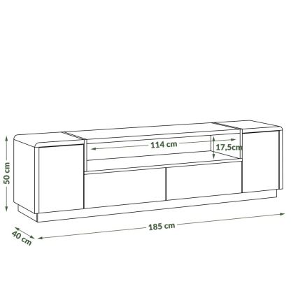TV-bänk FRED vit/grå