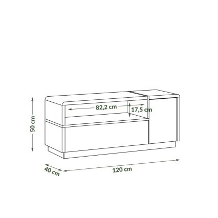 TV-bänk FRED vit/grå