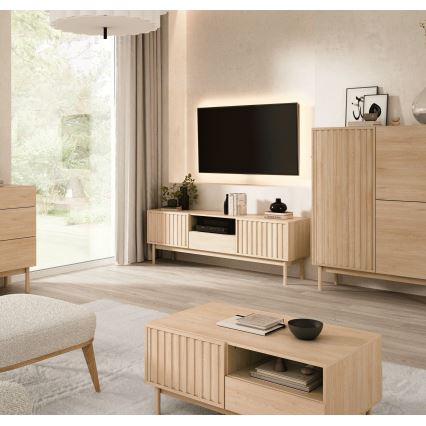 TV-bänk KIOTO 159x53 cm, ek Cremona