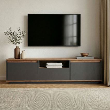 TV-bänk KREDE 160x30 cm antracit/furu