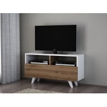 TV-bänk NOVELLA 50,6x90 cm vit/brun