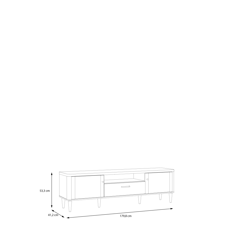 TV-bänk VIRO brun/beige