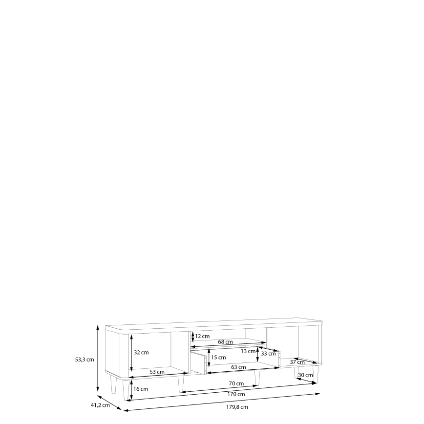 TV-bänk VIRO brun/beige