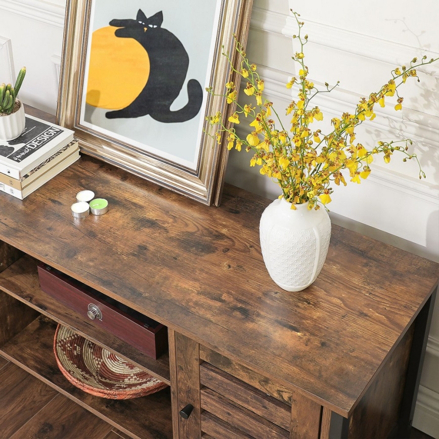 TV-bänk VOLTAR, brun/svart