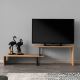 TV bord OVIT 44x153 cm brun/svart