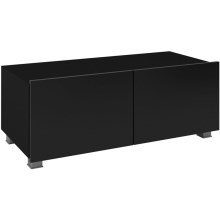 TV bord PAVO 37x100 cm skinande svart/matt svart