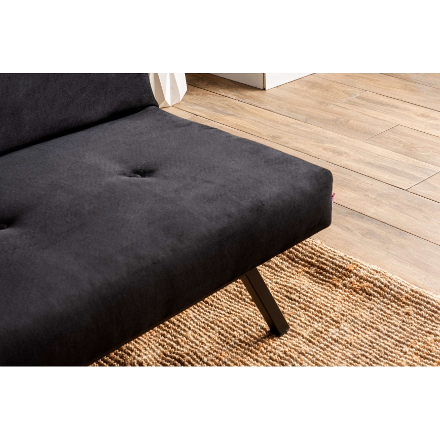 Tvåsitsig bäddsoffa BAKU svart
