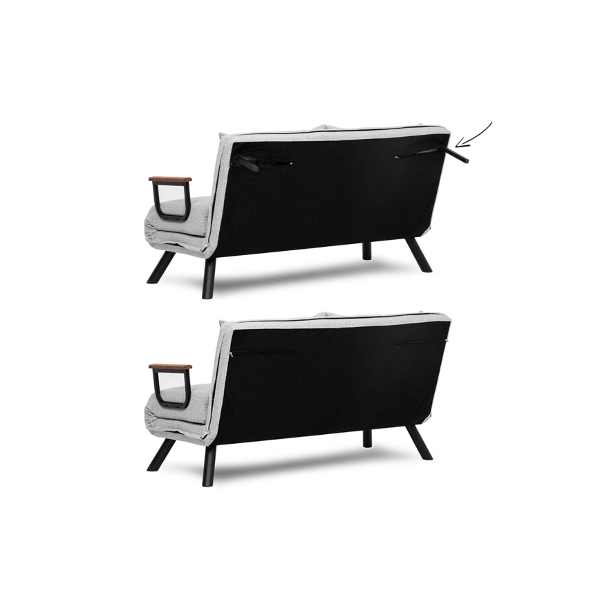 Tvåsitsig bäddsoffa QIRA, grå