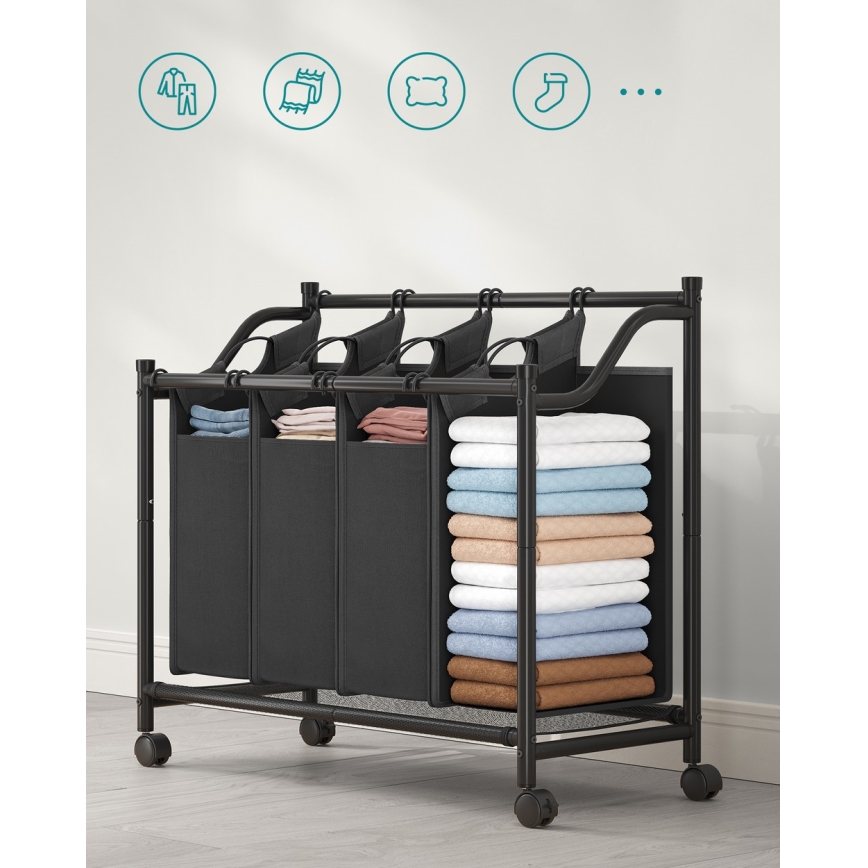 Tvättkorg LINA svart