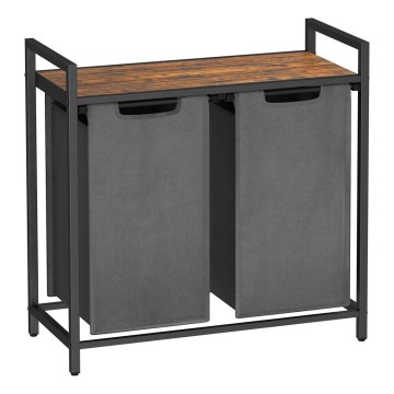 Tvättkorg REX brun/grå