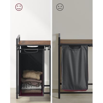 Tvättkorg REX brun/grå