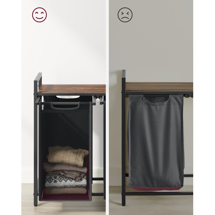 Tvättkorg REX brun/grå