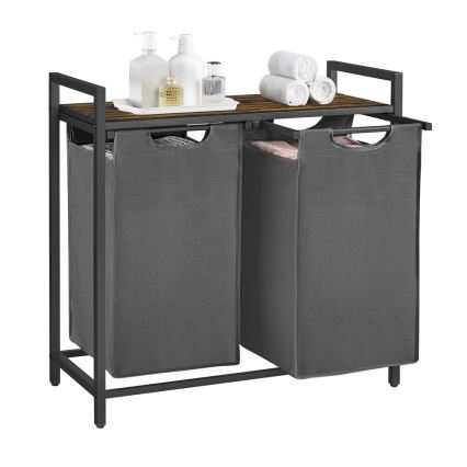 Tvättkorg REX brun/grå