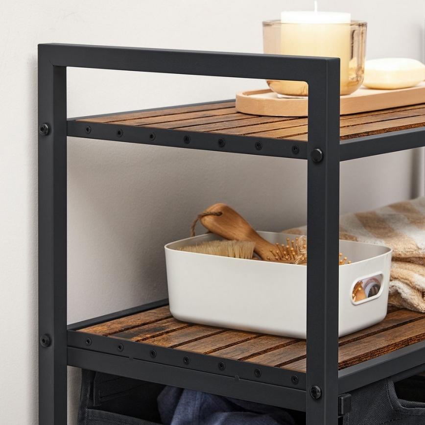 Tvättkorg REX brun/svart