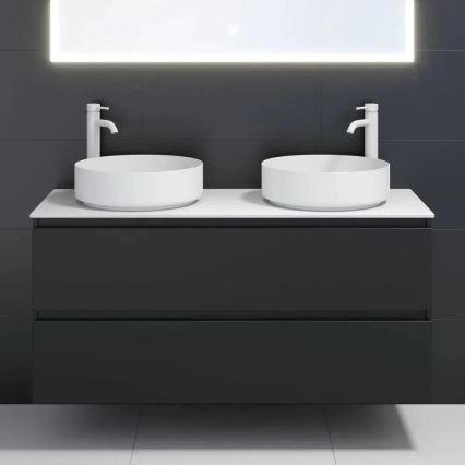 Tvättställ för bänkskiva LJORDAL Ø 40 cm stål/vit