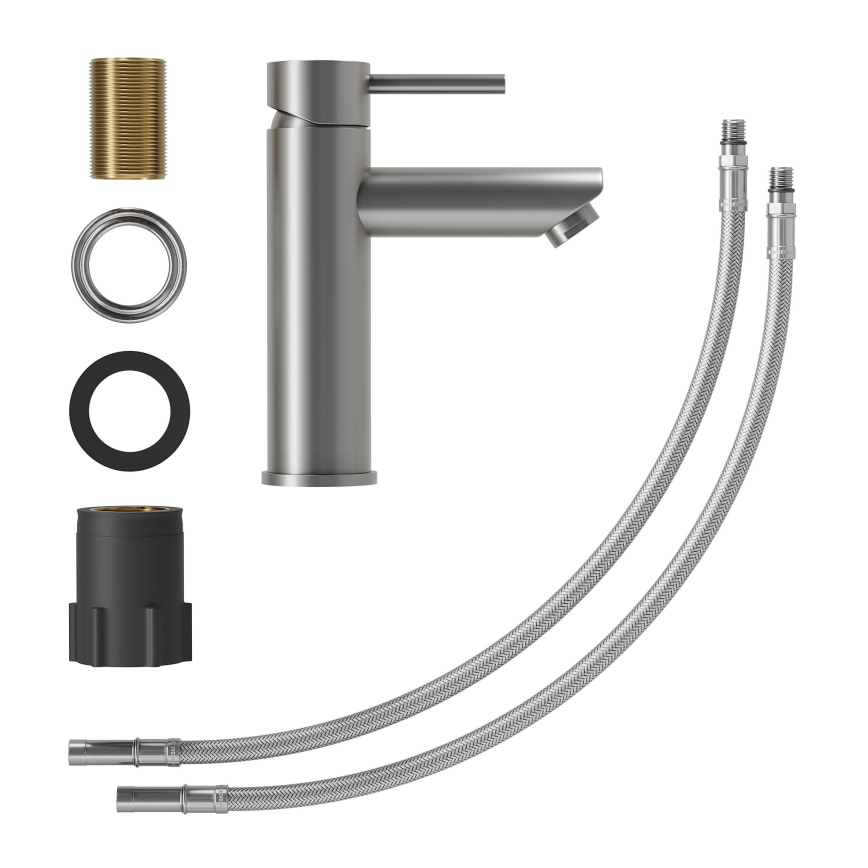 Tvättställsblandare RINGSTED 17,8 cm pulvergrå