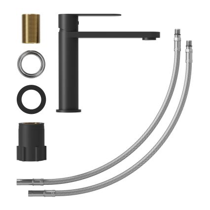 Tvättställsblandare TARNBY 17,3 cm matt svart