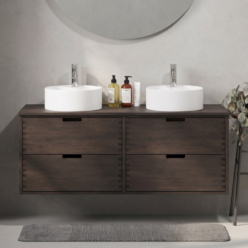 Tvättställskommod GRIBSKOV 120 cm brun/ek
