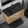 Tvättställskommod KENWOOD 91 cm ek/svart