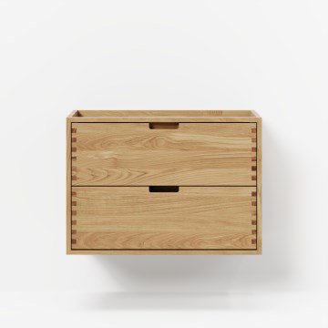 Tvättställsskåp GRIBSKOV 80 cm beige/ek