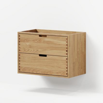 Tvättställsskåp GRIBSKOV 80 cm beige/ek