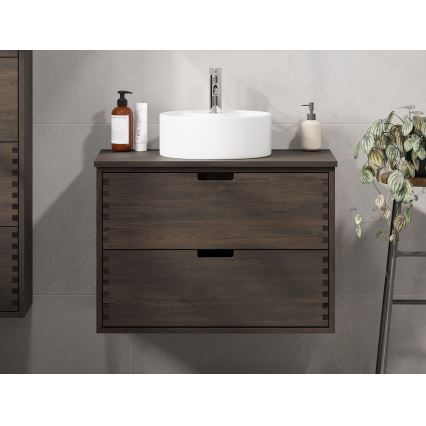 Tvättställsskåp GRIBSKOV 80 cm brun/ek