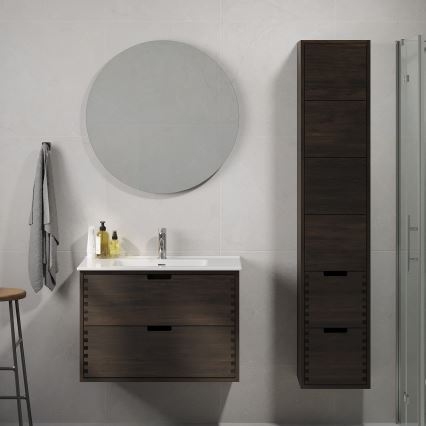 Tvättställsskåp GRIBSKOV 80 cm brun/ek