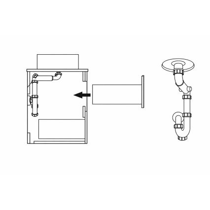 Tvättställsskåp TRONDHEIM för tvättställ 90 cm, valnöt