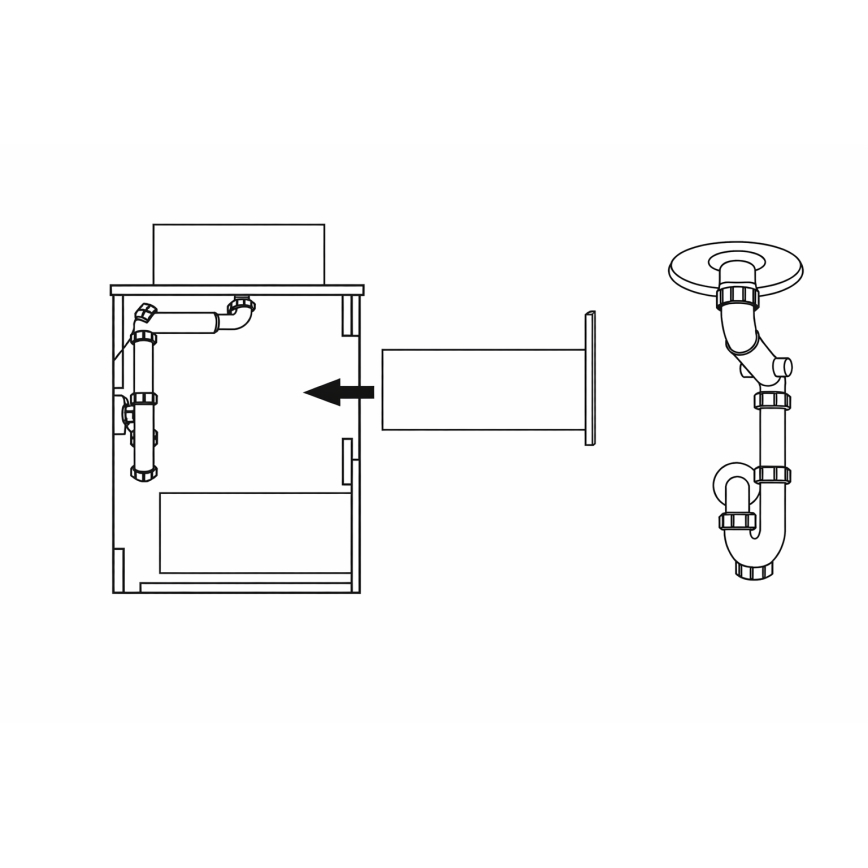 Tvättställsskåp TRONDHEIM för tvättställ 90 cm, valnöt