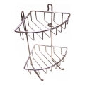 Tvåvånings väggmonterad hylla för duschen 22,5x30 cm blank krom