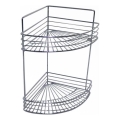 Tvåvånings väggmonterad hylla för duschen 30,6x37,5 cm blank krom