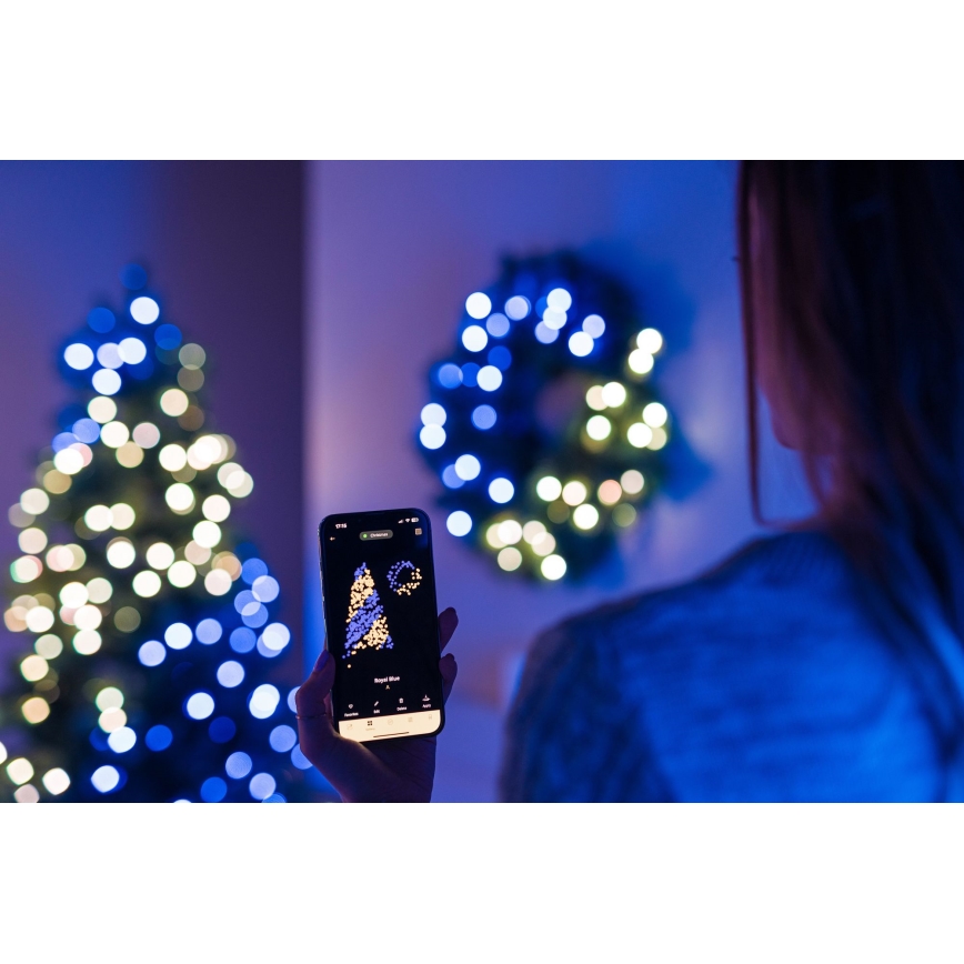 Twinkly - LED RGB Dimbart julkrans 50xLED Ø 60 cm Wi-Fi