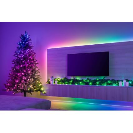 Twinkly - LED RGBW Dimmbar juldekoration GARLAND 50xLED 2,7 m Wi-Fi